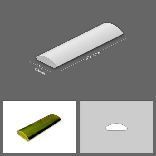 6 inch x 1.5 inch Victorian Reproduction Tiles