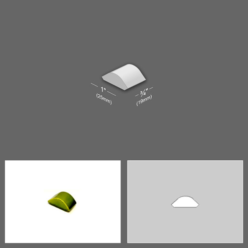 1 inch x 0.75 inch corner bit