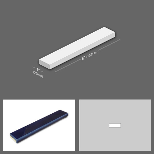 6 inch x 1 inch Victorian Reproduction Tiles