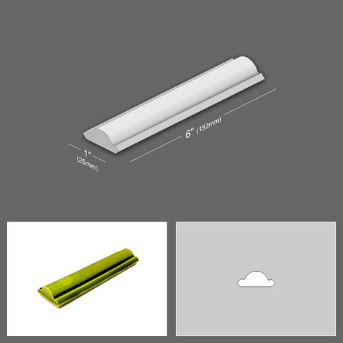 6 inch x 1 inch Victorian Reproduction Tiles