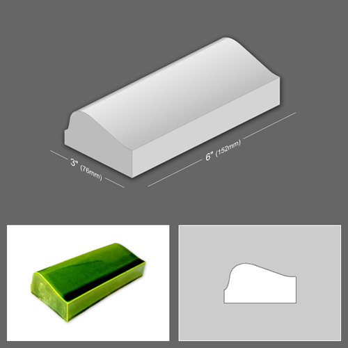 6 inch x 3 inch Victorian Reproduction Tiles