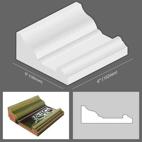 6 inch x 5 inch Victorian Reproduction Tiles