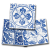 Dutch Delft Floral Design Tiles