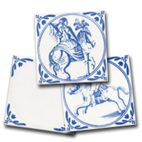 Dutch Delft Horse and Rider