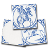 Dutch Delft Horse and Rider Tiles