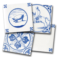 Victorian Dutch Delft Tiles
