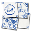 Victorian Dutch Delft Tiles