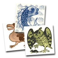 William De Morgan Animal tiles