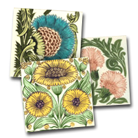 William De Morgan Floral Tiles