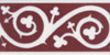 Stylized Floral Tile Border - Burgundy