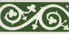Stylized Floral Tile Border - Green