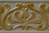 Emobossed Stylized Border Tile - Cream Honey