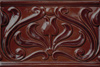 Emobossed Stylized Border Tile - Teapot Brown