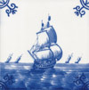 Boats, Ships, Frigates and Galleons Dutch Delft Tiles