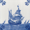 Boats, Ships, Frigates and Galleons Dutch Delft Tiles