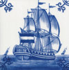 Boats, Ships, Frigates and Galleons Dutch Delft Tiles
