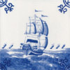 Boats, Ships, Frigates and Galleons Dutch Delft Tiles