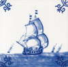 Boats, Ships, Frigates and Galleons Dutch Delft Tiles