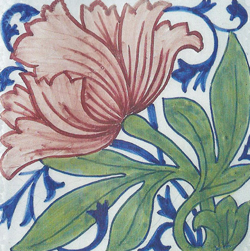 Dutch Delft Peony Tiles