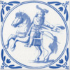 Horse and Rider Dutch Delft Tiles