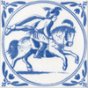 Horse and Rider Dutch Delft Tiles