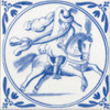 Horse and Rider Dutch Delft Tiles