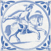 Horse and Rider Dutch Delft Tiles