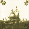 Boats, Ships, Frigates and Galleons Dutch Delft Tiles