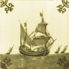 Boats, Ships, Frigates and Galleons Dutch Delft Tiles