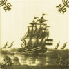 Boats, Ships, Frigates and Galleons Dutch Delft Tiles