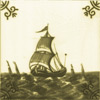 Boats, Ships, Frigates and Galleons Dutch Delft Tiles