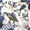 Dutch Delft Roedean Owl - East Tile