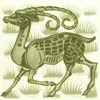 William De Morgan Fantastic Animal - Antelope