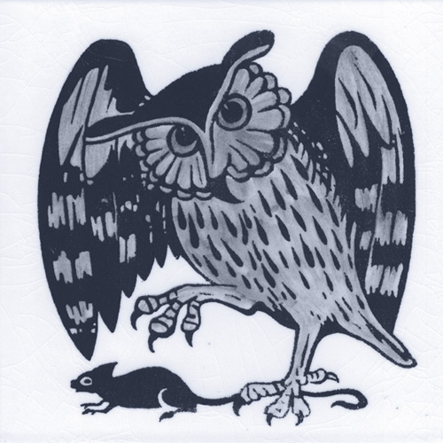 William De Morgan Animals no bnackground Tile