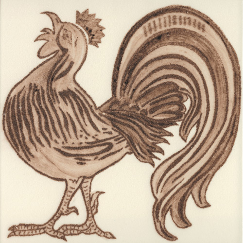 William De Morgan Animals no background Tile