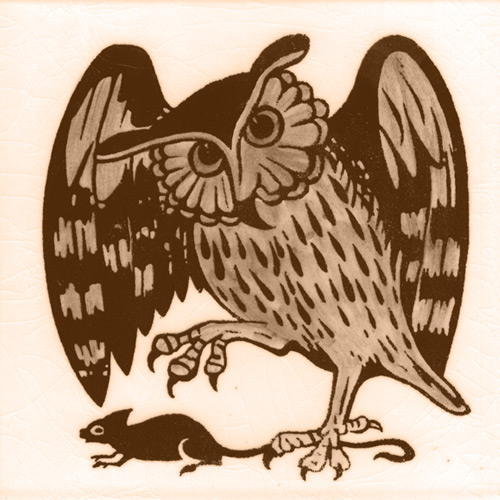 William De Morgan Animals no bnackground Tile