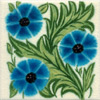 William De Morgan: blue Flowers - Daisy 2