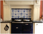 Kitchen Tiles above AGA