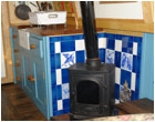 Blue and White Woodburner Tiles