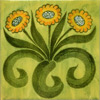 William Morris: green Daisy