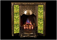 Create your own combination of William Morris Tiles for Fireplace